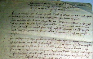 Photograph of Interrogatories Vellum Manuscript